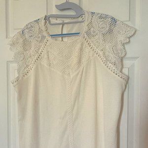 Cream lace top